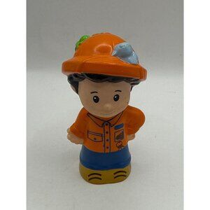 Fisher Price Little People Koby Zoo Keeper Animal Caretaker Frong Rock Orange